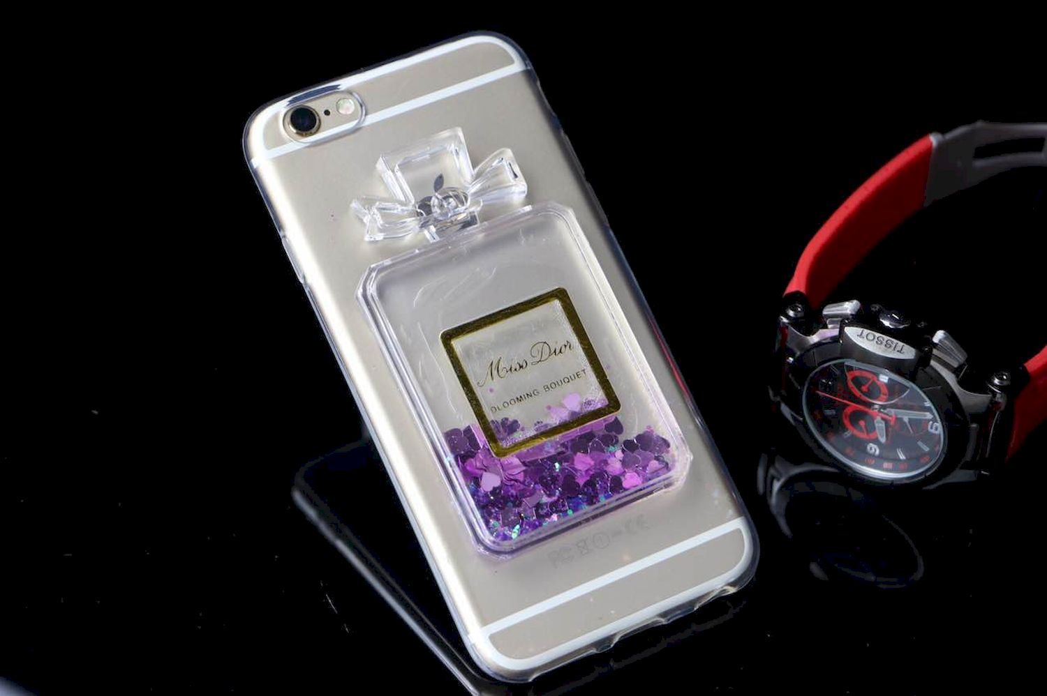 iPhone 7 PERFUME Glitter Shake Star Dust Case (Purple)